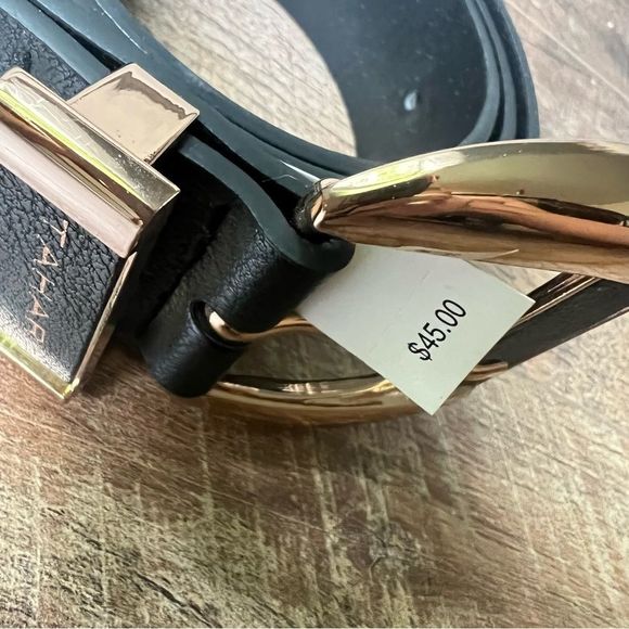 Tahari Material Girl Belt-black with gold NWT🏷 - Picture 7 of 11